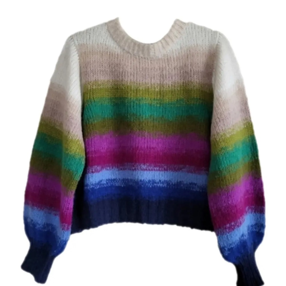 Eleven Six striped crew neck sweater. Size Small